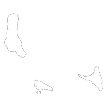 Comoros map. Map of Comoros in white color vector