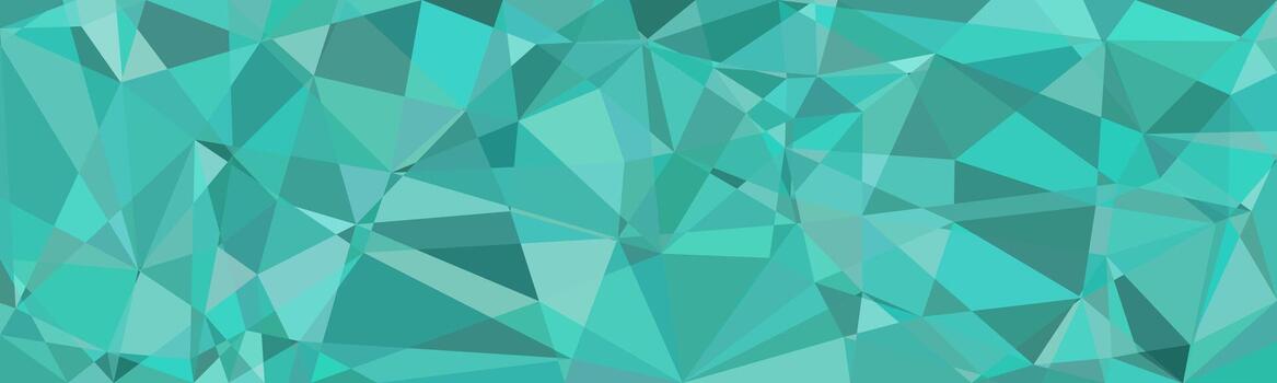 Abstract turquoise geometric background with polygon shapes creating a modern crystal-like pattern. vector