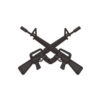 Design of two X-shaped Weapons in grey color vector