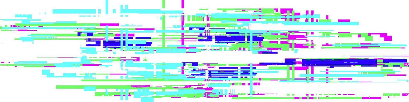 Digital glitch art background displaying data stream error vector