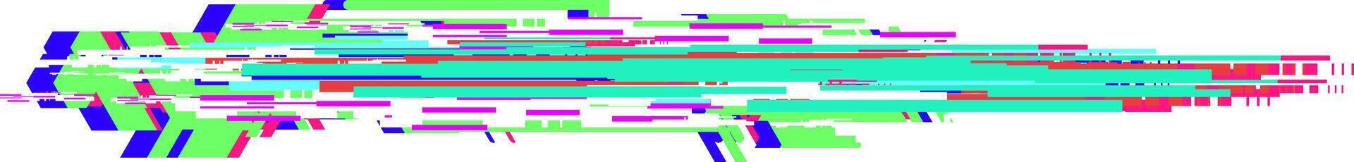 Colorful digital glitch art abstract data stream background vector