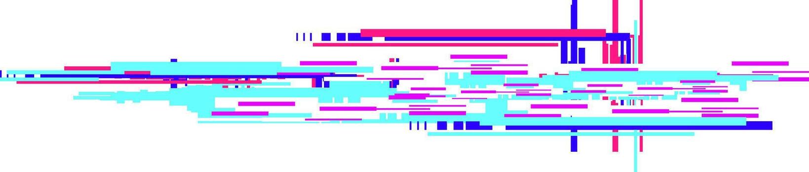 Abstract digital data glitch lines technology background vector