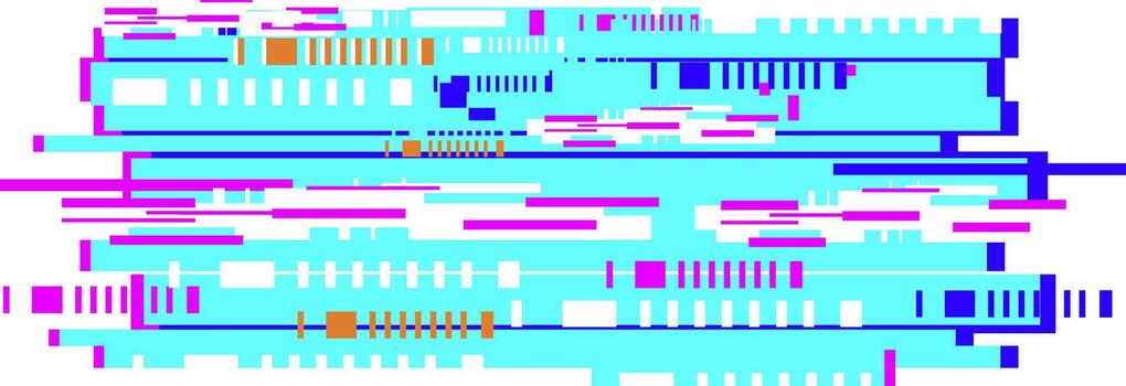 Digital glitch art background showing data corruption vector