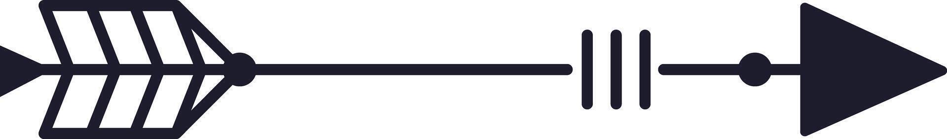 Tribal boho arrow icon showing direction and navigation vector