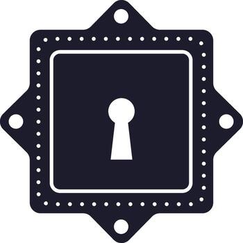 decorativo ojo de cerradura icono representando seguridad y intimidad vector