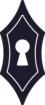 Keyhole icon representing security privacy access and secret vector