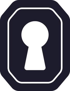 Keyhole icon representing security, privacy, and secret access vector