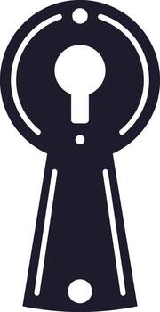 Keyhole icon symbolizing security and restricted access vector