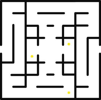 cuadrado laberinto rompecabezas creando lógico problema resolviendo vector