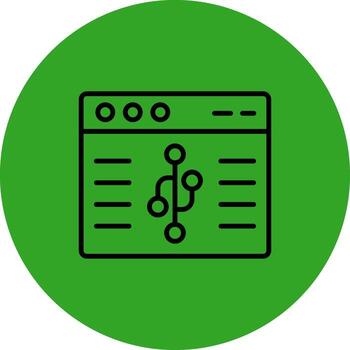 Version Control Bold Mobile App Graphic vector