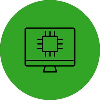 Computer science Sleek Modern Visual Mark vector