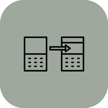 Data Transformation Geometric Mobile App Mark vector