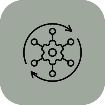 automatizado soluciones sólido llenar estilo símbolo vector