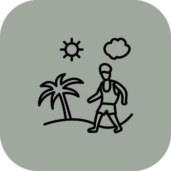 Man In Beach Digital Technology Style Element vector