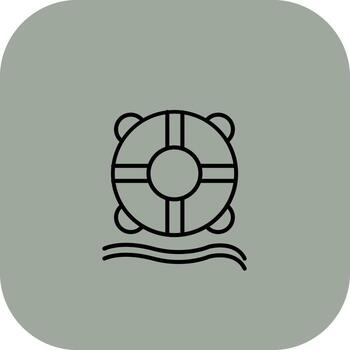 Life Saver Minimal User Interface Element vector