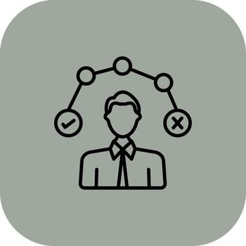 decision Sharp Edge Style Visual vector