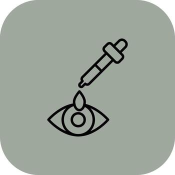 Eye Drop Vivid Application UI Element vector