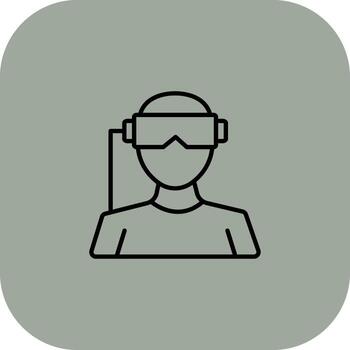 Vr Headset Coded User Interface Symbol vector