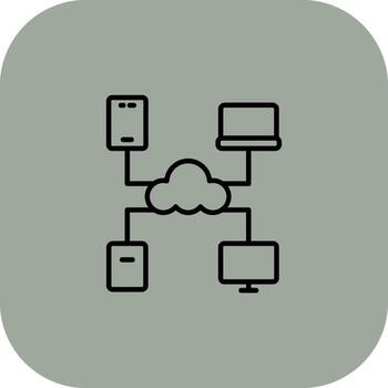Cloud Service Application Focused UI Design vector
