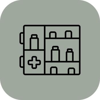 medicina gabinete codificado usuario interfaz símbolo vector