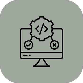 pruebas Delgado línea Arte elemento vector