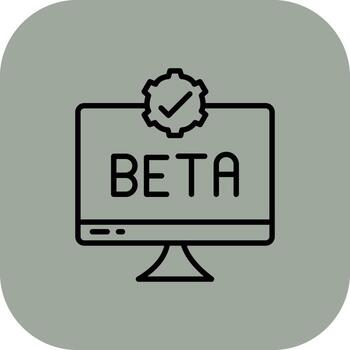 beta ensombrecido plano ui diseño vector