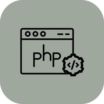 Php Minimal Design Style Badge vector