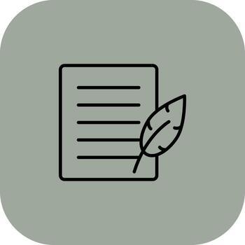 escritura pluma elegante resumen forma símbolo vector