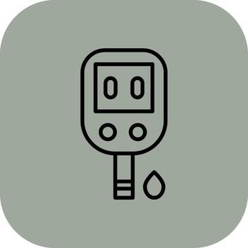 Glucose Meter Sharp Linear Edge Mark vector