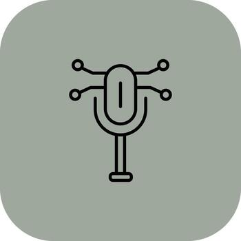 Speech Recognition Simplified Thin Line Mark vector