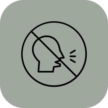 No Talking Custom Line Based Element vector