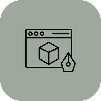 d Design Sharp Linear Edge Mark vector