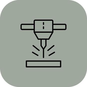 Cnc Machine Monotone Sketch Style Design vector