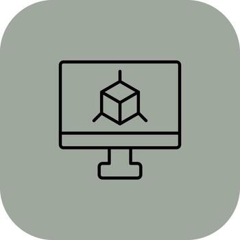 3d Software Thin Graphic Shape Form vector