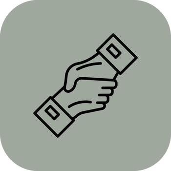 sacudir mano codificado usuario interfaz símbolo vector