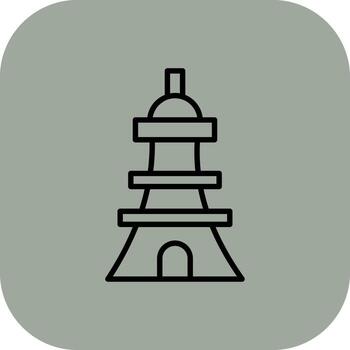 eiffel agudo lineal borde marca vector