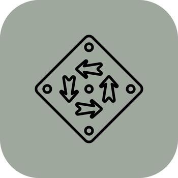 Rotating Arrows Soft Outline Style Graphic vector