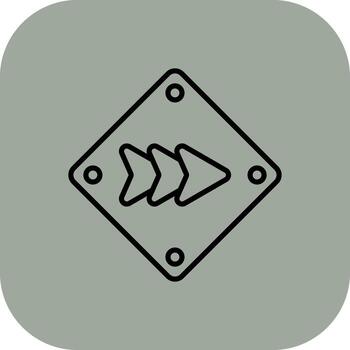 Forward Arrow Clean Frame Design Object vector