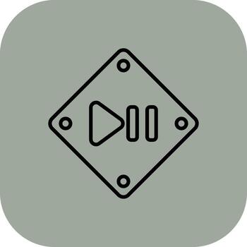 Play Pause Smooth User Interface Symbol vector
