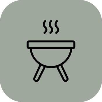 Barbacue Simplified Thin Line Mark vector