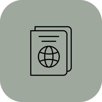 Passport Gradient Style Design Element vector