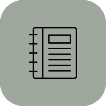 Notebook Application Focused UI Design vector