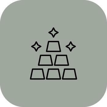 Ingot Outlined Frame Graphic Object vector