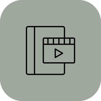 guión suave contorno estilo gráfico vector