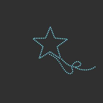 Dazzling star-shaped string of decorative lights glowing against a dark , creating a festive and enchanting atmosphere vector