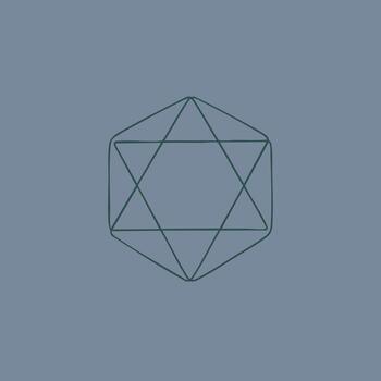 minimalista geométrico estructura metálica forma con interconectado líneas formando un complejo poliédrico estructura en un apagado vector