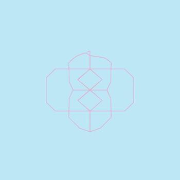 simétrico geométrico modelo con interconectado líneas formando un complejo, armonioso diseño en un suave pastel vector