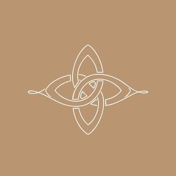 elegante de inspiración celta nudo diseño presentando interconectado bucles y simétrico patrones en un neutral vector