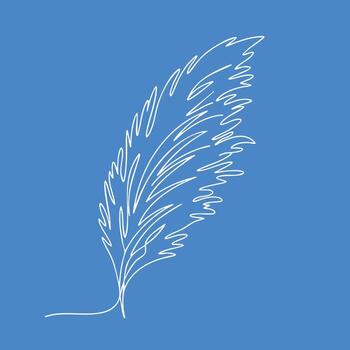 elegante pluma con intrincado detalles y fluido estructura en contra un sólido , simbolizando ligereza y gracia vector