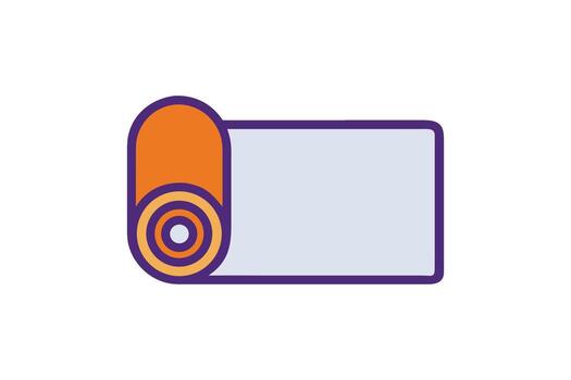 A simple illustration of a rolled up material or fabric surface vector